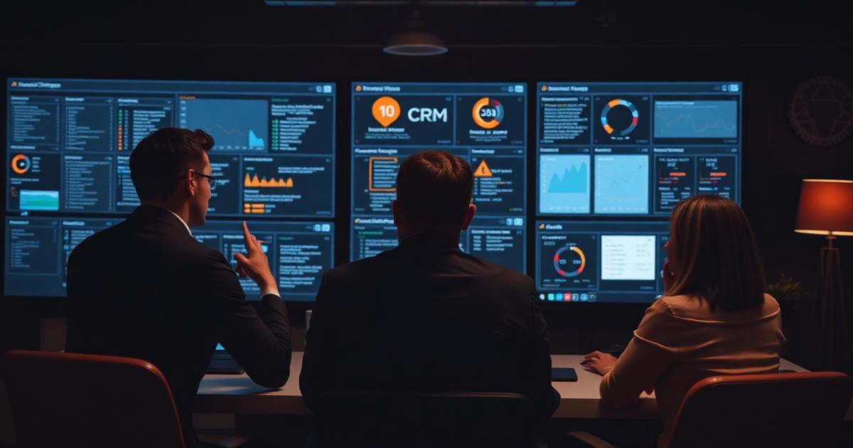 Time analisando projeto de CRM com problemas de implementação